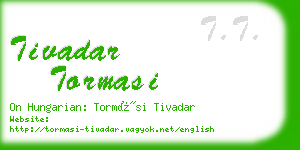 tivadar tormasi business card